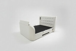 Prestige True Sound 5.1 Media Ottoman Tv Bed With Built In Soundbar In Natural Fabric - Super King 6Ft - thumbnail 5