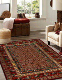RugsX Wool Carpet Kashqai 4301 300 Oriental, Frame Terracotta / Green   160X240 Cm - thumbnail 1