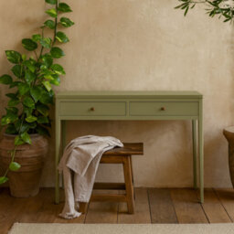 Wyld Haus Maragogi Sage Green Wood Grain Two Drawer Desk - thumbnail 2