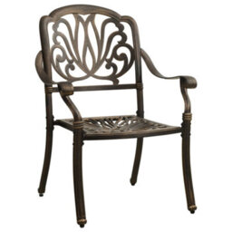 Berkfield 5 Piece Bistro Set Cast Aluminium Bronze - thumbnail 3