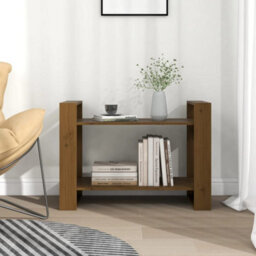 Berkfield Book Cabinet/room Divider Honey Brown 80X35X56.5 Cm Solid Wood - thumbnail 3