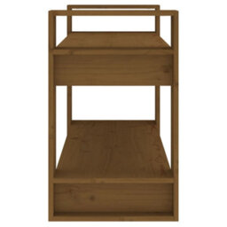 Berkfield Book Cabinet/room Divider Honey Brown 80X35X56.5 Cm Solid Wood - thumbnail 6