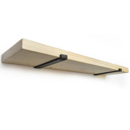 Toolty Rustic Handmade Wall Shelf, Wall Mounted, 110Cm X 14.5Cm Up Design, Primed, Handcrafted Vintage Style - thumbnail 2