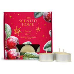 Ashleigh & Burwood Scented Home Pack Of 9 Tea Light Candles - Frosted Berry - thumbnail 2