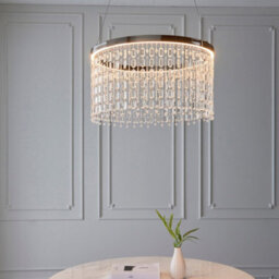 Luminosa Lighting Luminosa Liliana Single Pendant Ceiling Lamp, Chrome Plate, Crystal Glass - thumbnail 3