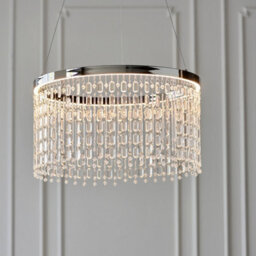 Luminosa Lighting Luminosa Liliana Single Pendant Ceiling Lamp, Chrome Plate, Crystal Glass - thumbnail 2