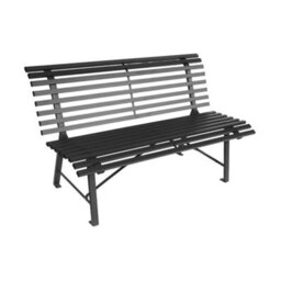 Sweeek - Steel Garden Bench 2-Seater Anthracite 140X81.5X73 Cm - Nima - thumbnail 2