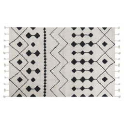 Beliani Rug Khemisset Off-White 140 X 200 Cm Cotton - thumbnail 1