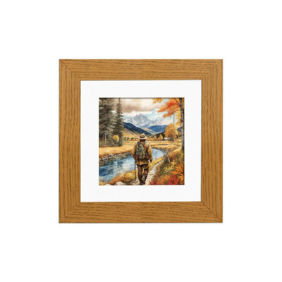 Ak Frames Oak 8X8 Frame With 5X5 Mount And Perspex Front - image 1