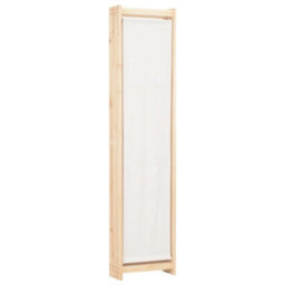 Berkfield 4-Panel Room Divider Cream 160X170X4 Cm Fabric - thumbnail 4