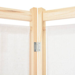 Berkfield 4-Panel Room Divider Cream 160X170X4 Cm Fabric - thumbnail 5