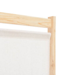 Berkfield 4-Panel Room Divider Cream 160X170X4 Cm Fabric - thumbnail 6