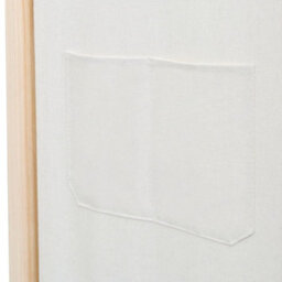 Berkfield 4-Panel Room Divider Cream 160X170X4 Cm Fabric - thumbnail 7