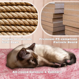 Yaheetech 137Cm Cat Tree Tower With Scratching Posts - Pink - thumbnail 7