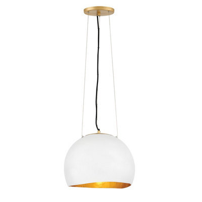 Luminosa Lighting Elstead Lisa Mcdennon By Hinkley Nula 1 Light Pendant Shell White, Luxe Gold - image 1