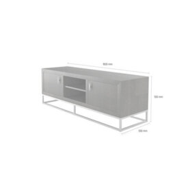 Wyld Haus Recife 2-Door Tv Unit In Black Charcoal Shagreen By - thumbnail 6