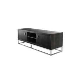 Wyld Haus Recife 2-Door Tv Unit In Black Charcoal Shagreen By - thumbnail 4