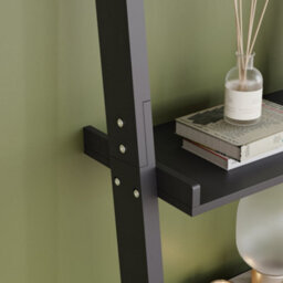 Lassic Vida Designs York Black 5 Tier Ladder Bookcase Freestanding Open Shelf (H)1890mm (W)560mm (D)325mm - thumbnail 5