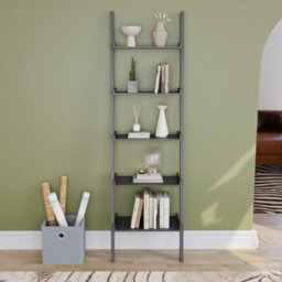 Lassic Vida Designs York Black 5 Tier Ladder Bookcase Freestanding Open Shelf (H)1890mm (W)560mm (D)325mm - thumbnail 3
