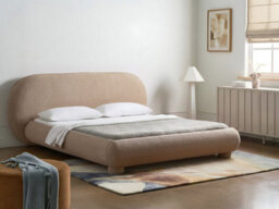 Beliani Bed Boucle Bayel 160 X 200 Cm (Eu King Size) Taupe - thumbnail 2