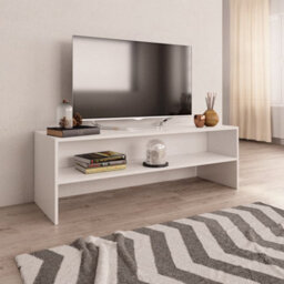 Berkfield Tv Cabinet White 120X40X40 Cm Engineered Wood - thumbnail 1
