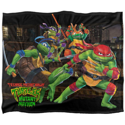 Teenage Mutant Ninja Turtles: Mutant Mayhem Nightly Rooftop Escapade Silky Supersoft Blanket Multicoloured (152Cm X 127Cm) - image 1