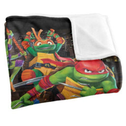 Teenage Mutant Ninja Turtles: Mutant Mayhem Nightly Rooftop Escapade Silky Supersoft Blanket Multicoloured (152Cm X 127Cm) - thumbnail 3