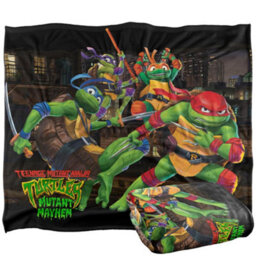 Teenage Mutant Ninja Turtles: Mutant Mayhem Nightly Rooftop Escapade Silky Supersoft Blanket Multicoloured (152Cm X 127Cm) - thumbnail 2