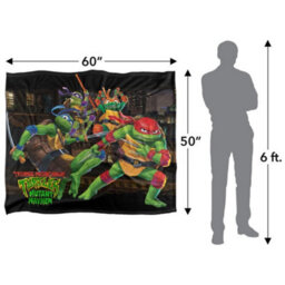 Teenage Mutant Ninja Turtles: Mutant Mayhem Nightly Rooftop Escapade Silky Supersoft Blanket Multicoloured (152Cm X 127Cm) - thumbnail 5