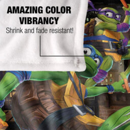 Teenage Mutant Ninja Turtles: Mutant Mayhem Nightly Rooftop Escapade Silky Supersoft Blanket Multicoloured (152Cm X 127Cm) - thumbnail 4