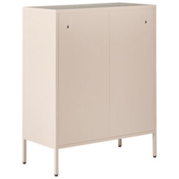 Wyld And Coco Four-Drawer Beige Metal Chest - Industrial Storage Cabinet For Home Office, 80 X 40 X 102 Cm - thumbnail 5