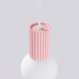 Sollux Lighting Halo Aluminum/glass Pink 1 Lights Modern Pendant Lamps - thumbnail 7