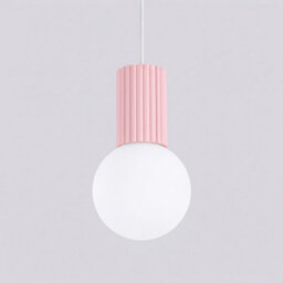 Sollux Lighting Halo Aluminum/glass Pink 1 Lights Modern Pendant Lamps - thumbnail 5