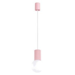 Sollux Lighting Halo Aluminum/glass Pink 1 Lights Modern Pendant Lamps - thumbnail 1