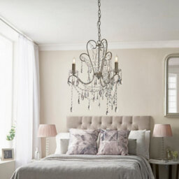 Luminosa Lighting Luminosa Berkley Chandeliers Aged Silver Paint, Clear Cut Glass, 3X E14 - thumbnail 3