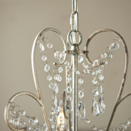 Luminosa Lighting Luminosa Berkley Chandeliers Aged Silver Paint, Clear Cut Glass, 3X E14 - thumbnail 5