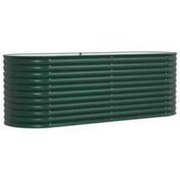Berkfield Modern Garden Raised Bed Green 240 X 80 X 81 Cm Steel