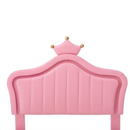 Abrihome 3Ft Pink Pu Leather Upholstered Bed With Led Adjustable Crown Headboard - Single Bed Frame With Wood Slats, No Box Spring - thumbnail 9