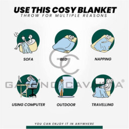 Gc Gaveno Cavailia Fluffy Pop Throw 150X200Cm Dark Green Lightweight Honeycomb Blanket For Bed Settee Throws For Sofas Couch Chair - thumbnail 5