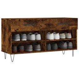 Walplus Shoe Bench Smoked Oak 102X35X55 Cm Engineered Wood - thumbnail 3