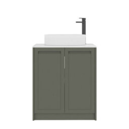 Royal Bathrooms Royal Bathroom Elmore 700mm Matt Green Freestanding Countertop Bathroom Vanity Unit 2 Door With Lyon Basin - thumbnail 7