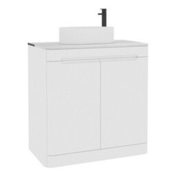 Royal Bathrooms Venice 800mm Gloss White Freestanding Bathroom Countertop Vanity Unit 2 Door With Peak Basin - thumbnail 7