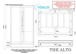 Vidalux Alto 1200 Hydro Shower - Mirror - thumbnail 9