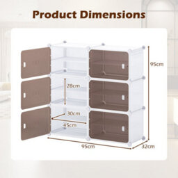 Shoe Rack 6 Tier Shoe Storage Cabinet - thumbnail 2