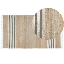 Beliani Rug Mirza Grey 80 X 150 Cm Jute - thumbnail 1