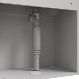 Living And Home Modern White Bathroom Vanity Unit With Integrated Basin & Shelf - thumbnail 5