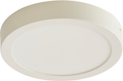 GoodHome Aius Round Brushed Metal & Plastic White Led Ceiling Light (Dia)30Cm