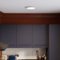 GoodHome Aius Round Brushed Metal & Plastic White Led Ceiling Light (Dia)30Cm - thumbnail 6