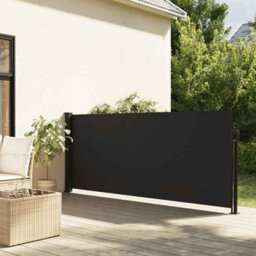 Walplus Retractable Side Awning Garden Sun Shade Canopy Gazebo For Back Door, Porch, Patio Black 140X500 Cm - thumbnail 1