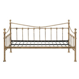 SlumberWorx Newnham Classic Victorian Style Living Room Bedroom Antique Brass Metal Day Bed Frame - thumbnail 5